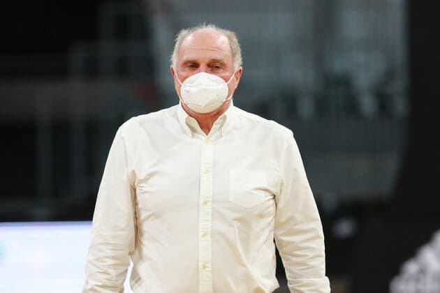 President Uli Hoeness FCBB Basketball BBL FC Bayern München Telekom Baskets Bonn at the Audi Dome on 16 01 2022 PHOTO Mladen Lackovic LakoPress