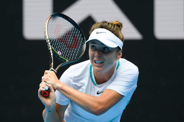 TENNIS AUSTRALIAN OPEN, Elina Svitolina of Ukraine plays a shot during her first Round Women s singles match match against Fiona Ferro of France on Day 1 of the Australian Open, at Melbourne Park, in Melbourne, Monday, January 17, 2022. ( NO ARCHIVING, EDITORIAL USE ONLY, NO USE IN BOOKS WITHOUT CONSENT MELBOURNE VIC AUSTRALIA  Copyright: xDEANxLEWINSx 20220117001614076824