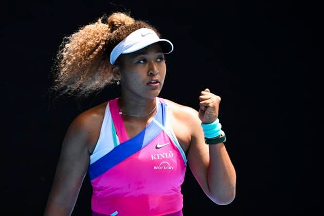 TENNIS AUSTRALIAN OPEN, Naomi Osaka of Japan celebrates during her first Round Women s singles match against Camila Osorio of Colombia on Day 1 of the Australian Open, at Melbourne Park, in Melbourne, Monday, January 17, 2022. ( NO ARCHIVING, EDITORIAL USE ONLY, NO USE IN BOOKS WITHOUT CONSENT MELBOURNE VIC AUSTRALIA  Copyright: xDAVExHUNTx 20220117001614116532