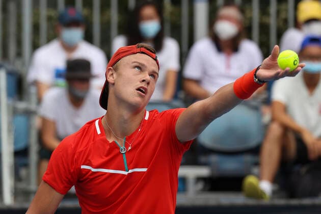 Holger Rune Tennis Australian Open 2022 Grand Slam Melbourne Park Melbourne Victoria Australia 17 January 2022 Copyright: xJuergenxHasenkopfx