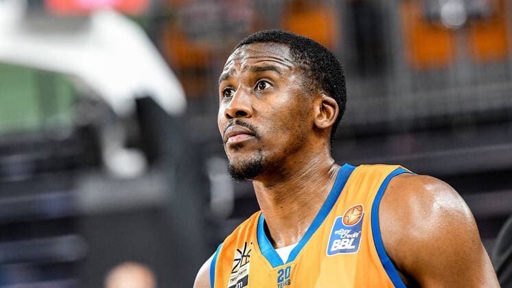 GER, BBL, ratiopharm ulm vs medi Bayreuth 16 01 2022, ratiopharm arena, New Ulm, GER, BBL, ratiopharm ulm vs medi Bayreuth, pictured Semaj Christon Ulm, 0 nordphotoxGmbHx xHafner nph00200
