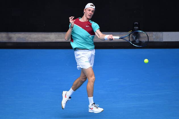 TENNIS AUSTRALIAN OPEN, Denis Shapovalov of Canada in action during their Mens singles match against Laslo Djere of Serbia on Day 1 of the Australian Open tennis tournament, at Melbourne Park, in Melbourne, Monday, January 17, 2022. ( NO ARCHIVING, EDITORIAL USE ONLY, NO USE IN BOOKS WITHOUT CONSENT MELBOURNE VIC AUSTRALIA  Copyright: xJAMESxROSSx 0147938416st