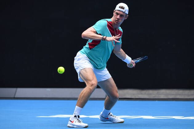 TENNIS AUSTRALIAN OPEN, Denis Shapovalov of Canada in action during their Mens singles match against Laslo Djere of Serbia on Day 1 of the Australian Open tennis tournament, at Melbourne Park, in Melbourne, Monday, January 17, 2022. ( NO ARCHIVING, EDITORIAL USE ONLY, NO USE IN BOOKS WITHOUT CONSENT MELBOURNE VIC AUSTRALIA  Copyright: xJAMESxROSSx 0147938479st