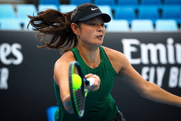 French Arianne Hartono WTA, Tennis Damen 191) pictured in action at a women s first round game between French Hartono and US Anisimova at the Australian Open Grand Slam tennis tournament, Monday 17 January 2022 in Melbourne Park, Melbourne, Australia. The 2022 edition of the Australian Grand Slam takes place from January 17th to January 30th. PATRICKxHAMILTON  x3433635x