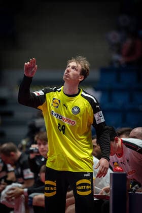 Handball Bratislava 16 01 2022 national team international match men European Championship 2022 preliminary round Germany GER Austria AUT Till Klimpke Germany, TW, No 98