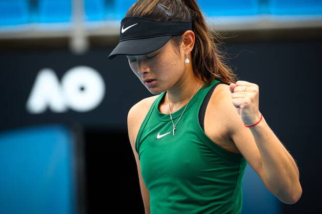 French Arianne Hartono WTA, Tennis Damen 191) pictured in action at a women s first round game between French Hartono and US Anisimova at the Australian Open Grand Slam tennis tournament, Monday 17 January 2022 in Melbourne Park, Melbourne, Australia. The 2022 edition of the Australian Grand Slam takes place from January 17th to January 30th. PATRICKxHAMILTON  x3433716x