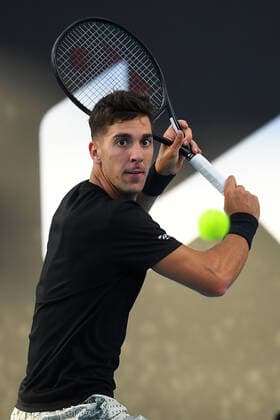 TENNIS AUSTRALIAN OPEN, Thanasi Kokkinakis of Australia in action during their Mens singles match against Yannick Hanfmann of Germany on Day 1 of the Australian Open tennis tournament, at Melbourne Park, in Melbourne, Monday, January 17, 2022. ( NO ARCHIVING, EDITORIAL USE ONLY, NO USE IN BOOKS WITHOUT CONSENT MELBOURNE VIC AUSTRALIA  Copyright: xJAMESxROSSx 0147968545st