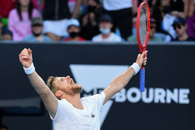 Tennis, Australian Open, Day 1, Yannick Hanfmann defeats Thanasi Kokkinakis