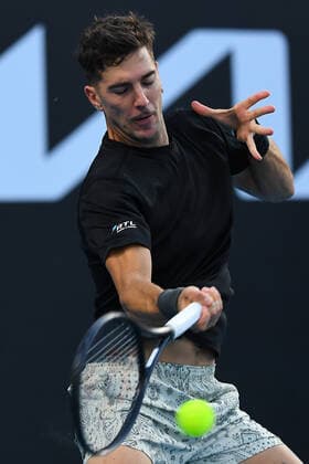 TENNIS AUSTRALIAN OPEN, Thanasi Kokkinakis of Australia is seen during their Mens singles match against Yannick Hanfmann of Germany on Day 1 of the Australian Open tennis tournament, at Melbourne Park, in Melbourne, Monday, January 17, 2022. ( NO ARCHIVING, EDITORIAL USE ONLY, NO USE IN BOOKS WITHOUT CONSENT MELBOURNE VIC AUSTRALIA  Copyright: xJAMESxROSSx 0147968911st