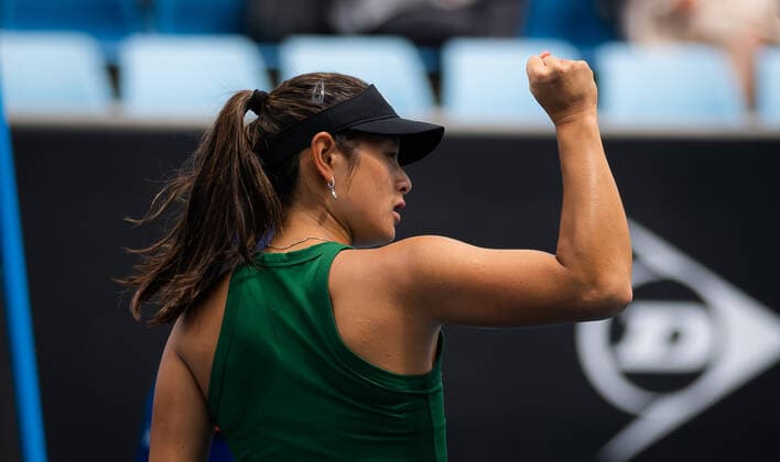 January 17, 2022, MELBOURNE, AUSTRALIA: Arianne Hartono of the Netherlands in action during the first round of the 2022 Australian Open Grand Slam tennis tournament against Amanda Anisimova of the United States MELBOURNE AUSTRALIA - ZUMAa181 20220117_zaa_a181_033 Copyright: xRobxPrangex