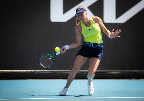 January 17, 2022, MELBOURNE, AUSTRALIA: Dayana Yastremska of Ukraine in action during the first round of the 2022 Australian Open Grand Slam tennis tournament against Madison Brengle of the United States MELBOURNE AUSTRALIA - ZUMAa181 20220117_zaa_a181_167 Copyright: xRobxPrangex