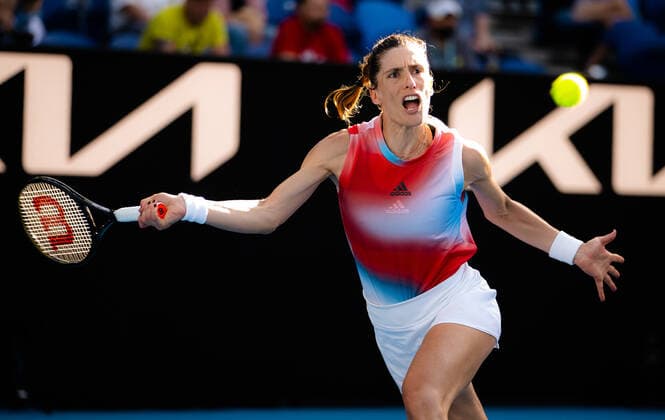 Tennis, Australian Open, Day 1, Andrea Petkovic defeats Barbora Krejcikova