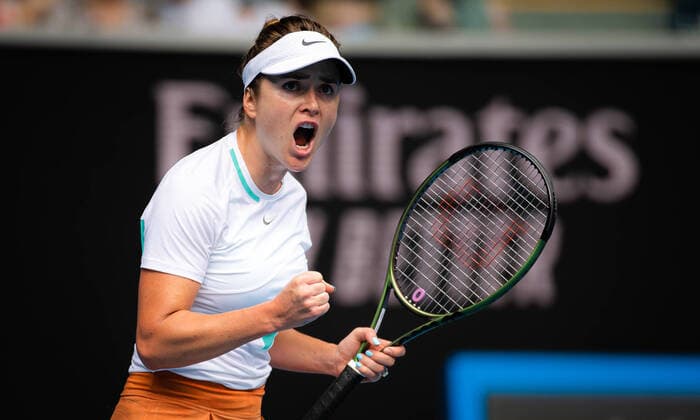 January 17, 2022, MELBOURNE, AUSTRALIA: Elina Svitolina of Ukraine in action during the first round of the 2022 Australian Open Grand Slam tennis tournament against Fiona Ferro of France MELBOURNE AUSTRALIA - ZUMAa181 20220117_zaa_a181_218 Copyright: xRobxPrangex