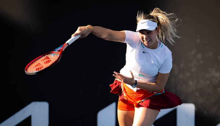 January 17, 2022, MELBOURNE, AUSTRALIA: Donna Vekic of Croatia in action during the first round of the 2022 Australian Open Grand Slam tennis tournament against Alison Riske of the United States MELBOURNE AUSTRALIA - ZUMAa181 20220117_zaa_a181_223 Copyright: xRobxPrangex