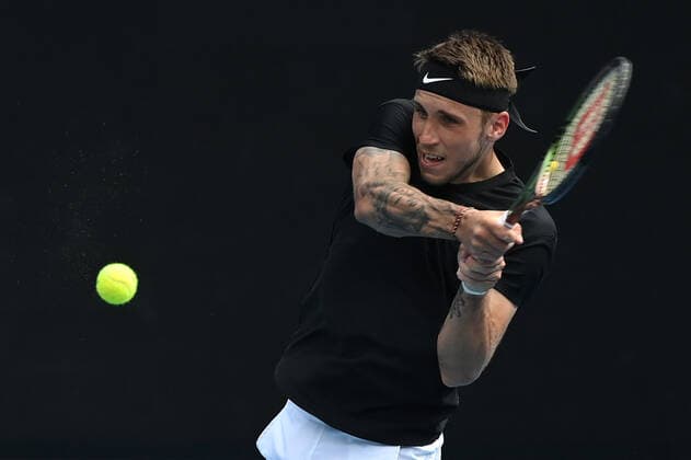 TENNIS AUSTRALIAN OPEN, Alex Molcan of Slovakia during their First Round match against Roman Safiullin of Russia on Day 2 of the Australian Open, at Melbourne Park, in Melbourne, Tuesday, January 18, 2022. ( NO ARCHIVING, EDITORIAL USE ONLY, NO USE IN BOOKS WITHOUT CONSENT MELBOURNE VIC AUSTRALIA  Copyright: xJOELxCARRETTx 20220118001614393324