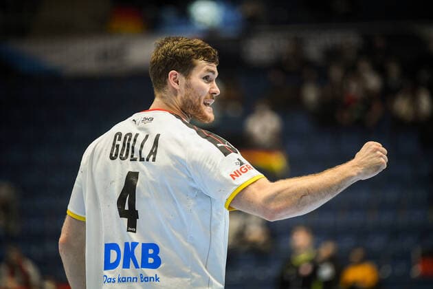 Johannes GOLLA (04) during the handball match Poland vs Germany, Men™s EHF EURO 2022 Hungary, Slovakia, Bratislava, 18.01.2021,  Copyright: xNebojsaxTejicx xkolektiffx
