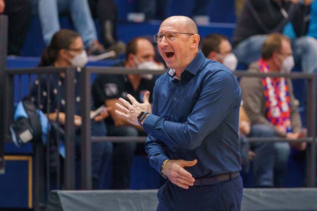 Headcoach Mladen Drijencic Baskets Oldenburg , Syntainics MBC vs EWE Baskets Oldenburg, Basketball Bundesliga, Maenner, 2021 2022, 12 Spieltag, Nachholspiel, 18 01 2022, Syntainics MBC vs EWE Baskets Oldenburg, Basketball Bundesliga, Maenner, 2021 2022, 12 Spieltag, Nachholspiel, 18 01 2022, Weissenfels Copyright: xEibner-Pressefoto EckehardxSchulzx EP_EER