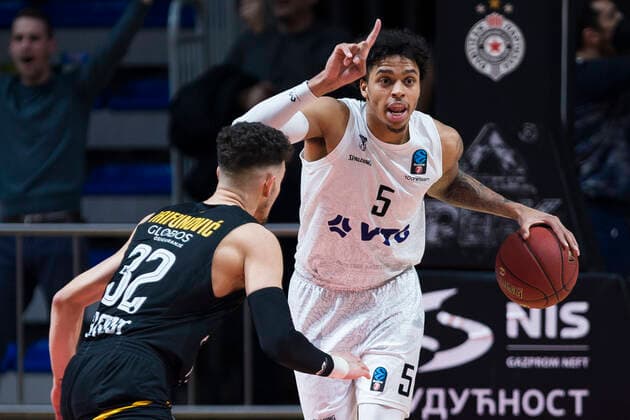 Caleb Homesley of Hamburg Towers, Partizan Nis Belgrade vs Hamburg Towers, Euro Cup Basketball, 18 January, 18 01 2022 Partizan Nis Belgrade vs Hamburg Towers, Euro Cup Basketball, 18 January, 18 01 2022 Belgrade Copyright: xEIBNER NikolaxKrsticx EP_EER