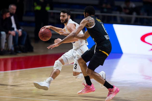 Maximilian Di Leo of Hamburg Towers, Partizan Nis Belgrade vs Hamburg Towers, Euro Cup Basketball, 18 January, 18 01 2022 Partizan Nis Belgrade vs Hamburg Towers, Euro Cup Basketball, 18 January, 18 01 2022 Belgrade Copyright: xEIBNER NikolaxKrsticx EP_EER