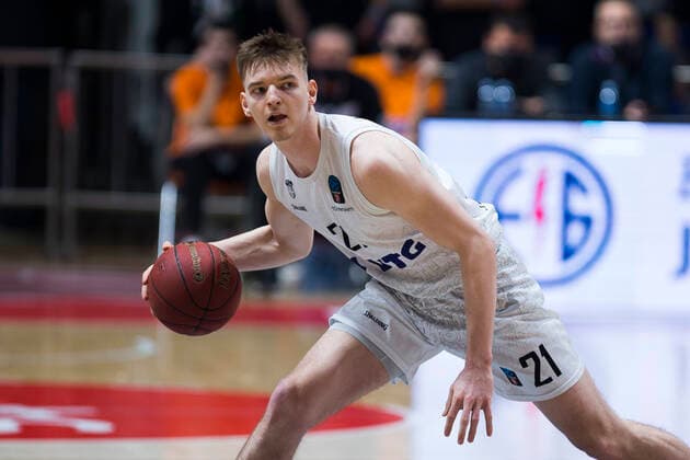Justus Hollatz of Hamburg Towers, Partizan Nis Belgrade vs Hamburg Towers, Euro Cup Basketball, 18 January, 18 01 2022 Partizan Nis Belgrade vs Hamburg Towers, Euro Cup Basketball, 18 January, 18 01 2022 Belgrade Copyright: xEIBNER NikolaxKrsticx EP_EER