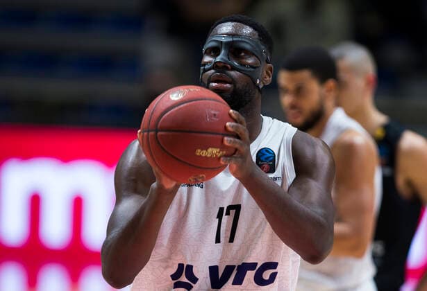 Eddy Edigin of Hamburg Towers, Partizan Nis Belgrade vs Hamburg Towers, Euro Cup Basketball, 18 January, 18 01 2022 Partizan Nis Belgrade vs Hamburg Towers, Euro Cup Basketball, 18 January, 18 01 2022 Belgrade Copyright: xEIBNER NikolaxKrsticx EP_EER