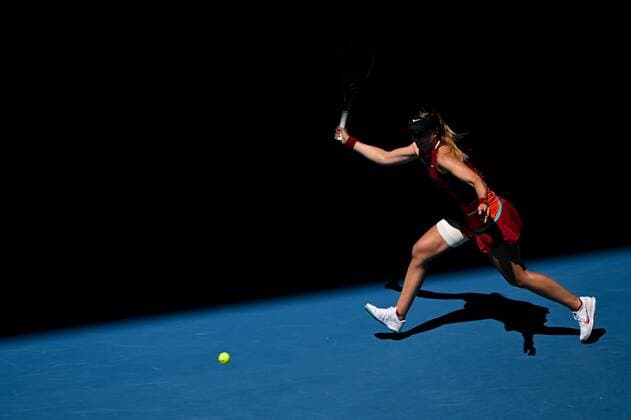 Mandatory Credit: Photo by James Gourley Shutterstock (12763717ae) Paula Badosa in second round action Australian Open, Day Three, Tennis, Melbourne Park, Melbourne, Australia - 19 Jan 2022 Australian Open, Day Three, Tennis, Melbourne Park, Melbourne, Australia - 19 Jan 2022 Copyright: xJamesxGourley Shutterstockx 12763717ae