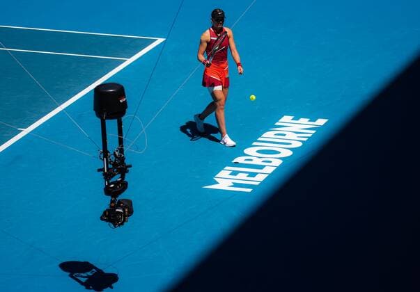 Mandatory Credit: Photo by Rob Prange Shutterstock (12763713ar) Paula Badosa of Spain in action during the second round of the 2022 Australian Open Grand Slam tennis tournament Australian Open, Day Three, Tennis, Melbourne Park, Melbourne, Australia - 19 Jan 2022 Australian Open, Day Three, Tennis, Melbourne Park, Melbourne, Australia - 19 Jan 2022 Copyright: xRobxPrange Shutterstockx 12763713ar