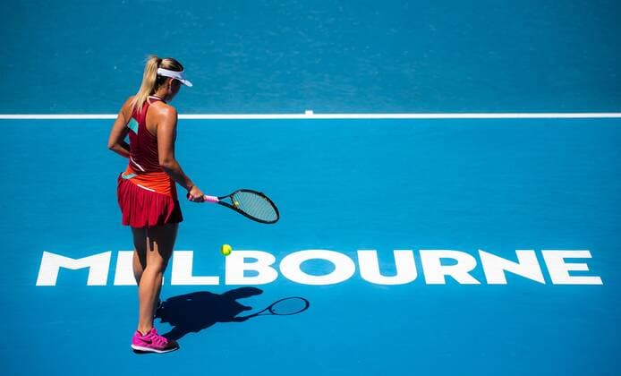 Mandatory Credit: Photo by Rob Prange Shutterstock (12763713cf) Marta Kostyuk of Ukraine in action during the second round of the 2022 Australian Open Grand Slam tennis tournament Australian Open, Day Three, Tennis, Melbourne Park, Melbourne, Australia - 19 Jan 2022 Australian Open, Day Three, Tennis, Melbourne Park, Melbourne, Australia - 19 Jan 2022 Copyright: xRobxPrange Shutterstockx 12763713cf