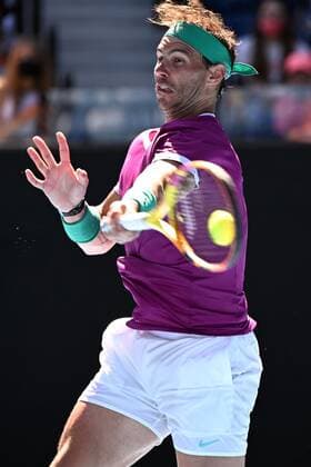 Mandatory Credit: Photo by James Gourley Shutterstock (12763717cf) Rafael Nadal during his second round match Australian Open, Day Three, Tennis, Melbourne Park, Melbourne, Australia - 19 Jan 2022 Australian Open, Day Three, Tennis, Melbourne Park, Melbourne, Australia - 19 Jan 2022 Copyright: xJamesxGourley Shutterstockx 12763717cf