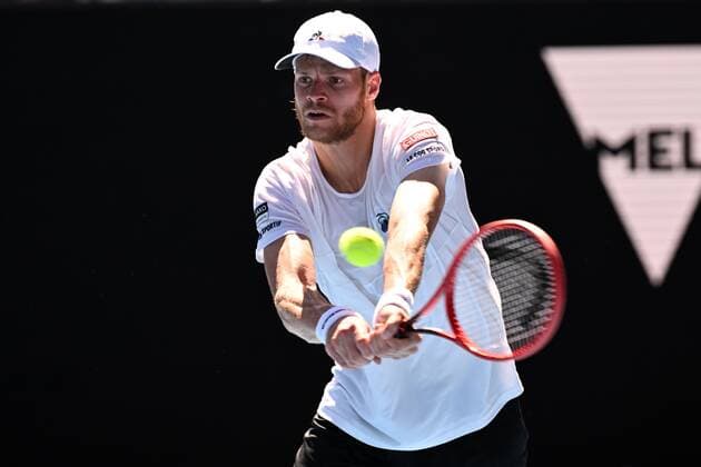 Mandatory Credit: Photo by James Gourley Shutterstock (12763717dv) Yannick Hanfmann during his second round match Australian Open, Day Three, Tennis, Melbourne Park, Melbourne, Australia - 19 Jan 2022 Australian Open, Day Three, Tennis, Melbourne Park, Melbourne, Australia - 19 Jan 2022 Copyright: xJamesxGourley Shutterstockx 12763717dv