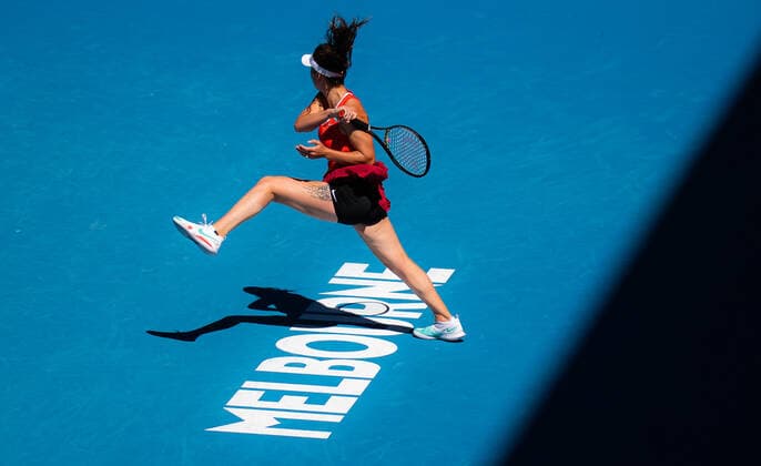 January 19, 2022, MELBOURNE, AUSTRALIA: Elina Svitolina of Ukraine in action during the second round of the 2022 Australian Open Grand Slam tennis tournament against Harmony Tan of France MELBOURNE AUSTRALIA - ZUMAa181 20220119_zaa_a181_002 Copyright: xRobxPrangex