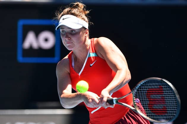 TENNIS AUSTRALIAN OPEN, Elina Svitolina of the Ukraine in action during their womens singles match against Harmony Tan of France on Day three of the Australian Open, at Melbourne Park, in Melbourne, Wednesday, January 19, 2022. ( NO ARCHIVING, EDITORIAL USE ONLY, NO USE IN BOOKS WITHOUT CONSENT MELBOURNE VIC AUSTRALIA  Copyright: xJAMESxROSSx 0148136682st