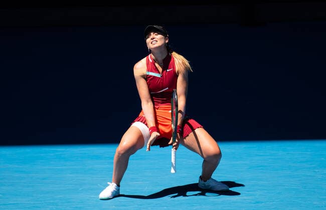 January 19, 2022, MELBOURNE, AUSTRALIA: Paula Badosa of Spain in action during the second round of the 2022 Australian Open Grand Slam tennis tournament against Martina Trevisan of Italy MELBOURNE AUSTRALIA - ZUMAa181 20220119_zaa_a181_037 Copyright: xRobxPrangex