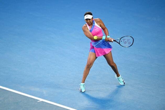 Mandatory Credit: Photo by James Gourley Shutterstock (12763717fe) Naomi Osaka during her second round match Australian Open, Day Three, Tennis, Melbourne Park, Melbourne, Australia - 19 Jan 2022 Australian Open, Day Three, Tennis, Melbourne Park, Melbourne, Australia - 19 Jan 2022 Copyright: xJamesxGourley Shutterstockx 12763717fe