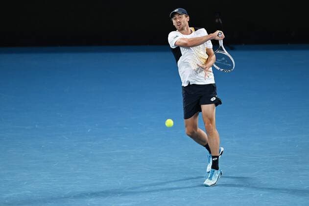 Mandatory Credit: Photo by James Gourley Shutterstock (12763717fp) John Millman during his second round match Australian Open, Day Three, Tennis, Melbourne Park, Melbourne, Australia - 19 Jan 2022 Australian Open, Day Three, Tennis, Melbourne Park, Melbourne, Australia - 19 Jan 2022 Copyright: xJamesxGourley Shutterstockx 12763717fp