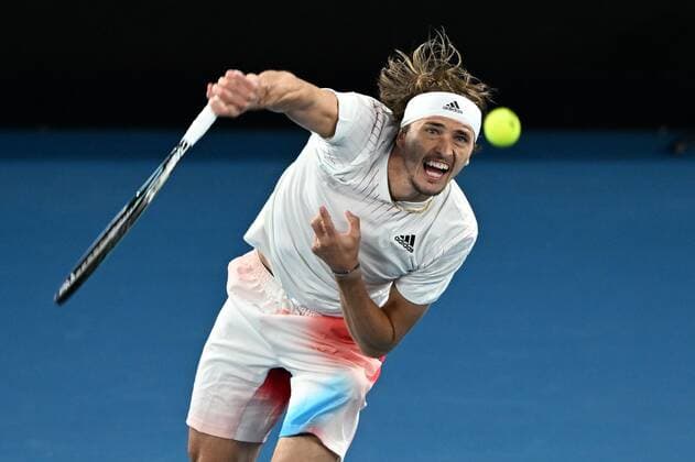 Mandatory Credit: Photo by James Gourley Shutterstock (12763717fr) Alexander Zverev during his second round match Australian Open, Day Three, Tennis, Melbourne Park, Melbourne, Australia - 19 Jan 2022 Australian Open, Day Three, Tennis, Melbourne Park, Melbourne, Australia - 19 Jan 2022 Copyright: xJamesxGourley Shutterstockx 12763717fr