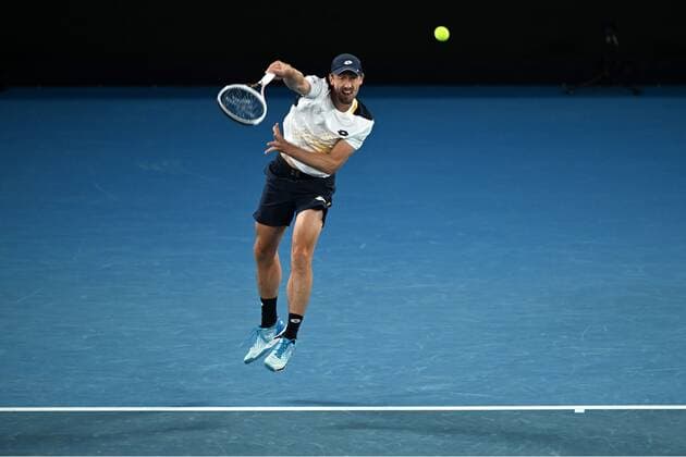 Mandatory Credit: Photo by James Gourley Shutterstock (12763717fv) John Millman during his second round match Australian Open, Day Three, Tennis, Melbourne Park, Melbourne, Australia - 19 Jan 2022 Australian Open, Day Three, Tennis, Melbourne Park, Melbourne, Australia - 19 Jan 2022 Copyright: xJamesxGourley Shutterstockx 12763717fv