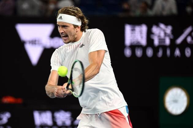 Mandatory Credit: Photo by James Gourley Shutterstock (12763717gk) Alexander Zverev during his second round match Australian Open, Day Three, Tennis, Melbourne Park, Melbourne, Australia - 19 Jan 2022 Australian Open, Day Three, Tennis, Melbourne Park, Melbourne, Australia - 19 Jan 2022 Copyright: xJamesxGourley Shutterstockx 12763717gk