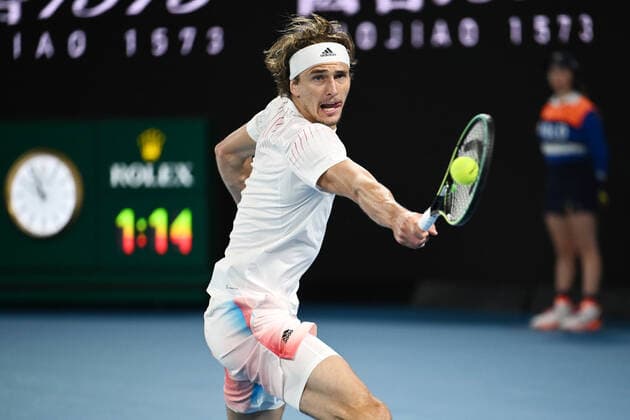 Mandatory Credit: Photo by James Gourley Shutterstock (12763717gt) Alexander Zverev during his second round match Australian Open, Day Three, Tennis, Melbourne Park, Melbourne, Australia - 19 Jan 2022 Australian Open, Day Three, Tennis, Melbourne Park, Melbourne, Australia - 19 Jan 2022 Copyright: xJamesxGourley Shutterstockx 12763717gt