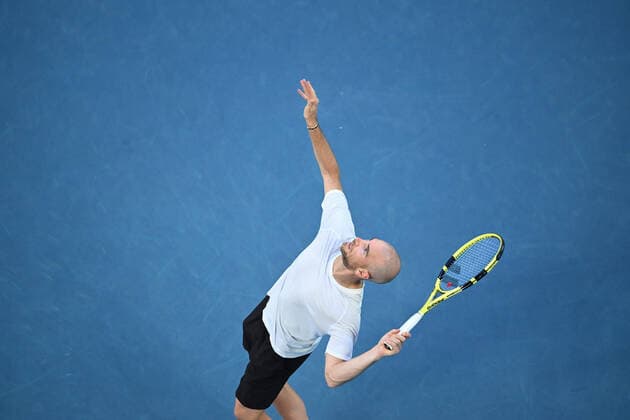 Adrian Mannarino (Fra) TENNIS : Australian Open 2022 AntoineCouvercelle Panoramic 