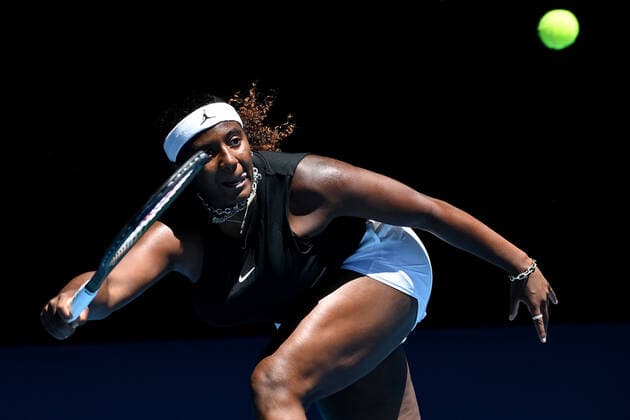 TENNIS AUSTRALIAN OPEN, Hailey Baptiste of the USA plays a shot during her second round Women?s singles match against Maddison Inglis of Australia on day 4 of the Australian Open at Melbourne Park in Melbourne, Thursday, January 20, 2022. ( NO ARCHIVING, EDITORIAL USE ONLY, NO USE IN BOOKS WITHOUT CONSENT MELBOURNE VICTORIA AUSTRALIA  Copyright: xJOELxCARRETTx 20220120001615027928