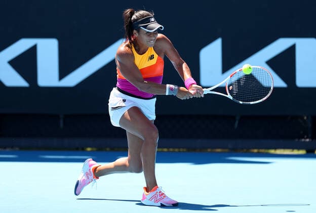 Mandatory Credit: Photo by Ella Ling Shutterstock (12765065ck) Heather Watson of Great Britain in action Australian Open, Day Four, Tennis, Melbourne Park, Melbourne, Australia - 20 Jan 2022 Australian Open, Day Four, Tennis, Melbourne Park, Melbourne, Australia - 20 Jan 2022 Copyright: xEllaxLing Shutterstockx 12765065ck