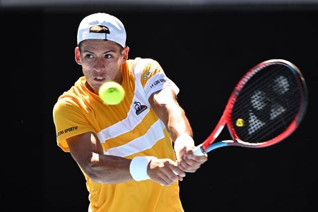 Mandatory Credit: Photo by James Gourley Shutterstock (12765058dh) Sebastian Baez during his second round match Australian Open, Day Four, Tennis, Melbourne Park, Melbourne, Australia - 20 Jan 2022 Australian Open, Day Four, Tennis, Melbourne Park, Melbourne, Australia - 20 Jan 2022 Copyright: xJamesxGourley Shutterstockx 12765058dh