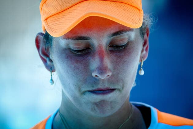 Elise Mertens pictured during a tennis match between Belgian Mertens and Romanian Begu, in the second round of the women s singles at the Australian Open Grand Slam tennis tournament, Thursday 20 January 2022 in Melbourne Park, Melbourne, Australia. The 2022 edition of the Australian Grand Slam takes place from January 17th to January 30th. PATRICKxHAMILTON  x4014792x