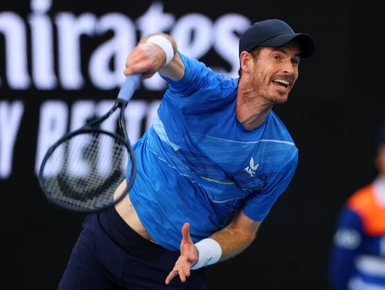 Mandatory Credit: Photo by Ella Ling Shutterstock (12765065fz) Andy Murray during his second round match Australian Open, Day Four, Tennis, Melbourne Park, Melbourne, Australia - 20 Jan 2022 Australian Open, Day Four, Tennis, Melbourne Park, Melbourne, Australia - 20 Jan 2022 Copyright: xEllaxLing Shutterstockx 12765065fz