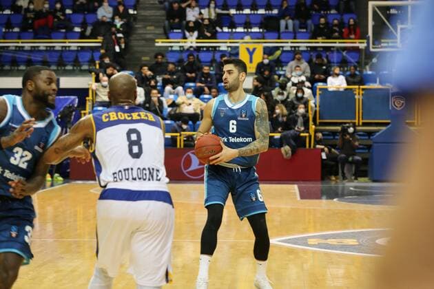 Erdi Gulaslan (Turk Telekom Ankara) BASKET BALL: Boulogne Vs Ankara- EuroCup - 19 01 2022 JonathanRebboah Panoramic  PESRK24022012