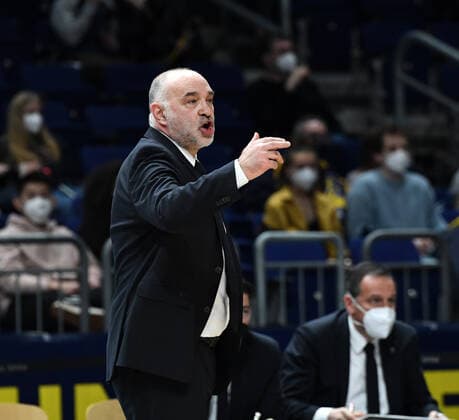 Basketball, men, season 2021 2022, Turkish Airlines EuroLeague 22 matchday , Alba Berlin Real Madrid, coach Pablo Laso Real Madrid , 20 01 2022, Copyright: xSebastianxRäppold MatthiasxKochx