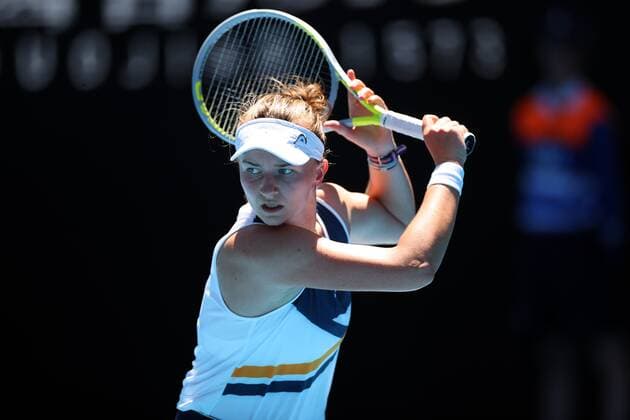 Mandatory Credit: Photo by Ella Ling Shutterstock (12765070z) Barbora Krejcikova during her thrird round match Australian Open, Day Five, Tennis, Melbourne Park, Melbourne, Australia - 21 Jan 2022 Australian Open, Day Five, Tennis, Melbourne Park, Melbourne, Australia - 21 Jan 2022 Copyright: xEllaxLing Shutterstockx 12765070z
