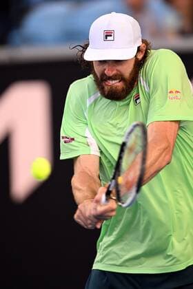 Mandatory Credit: Photo by James Gourley Shutterstock (12765086fa) Reilly Opelka during his third round match Australian Open, Day Five, Tennis, Melbourne Park, Melbourne, Australia - 21 Jan 2022 Australian Open, Day Five, Tennis, Melbourne Park, Melbourne, Australia - 21 Jan 2022 Copyright: xJamesxGourley Shutterstockx 12765086fa