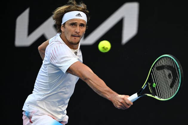 TENNIS AUSTRALIAN OPEN, Alexander Zverev of Germany during his third round Men?s singles match against Radu Albot of Moldova on Day 5 of the Australian Open, at Melbourne Park, in Melbourne, Friday, January 21, 2022. ( NO ARCHIVING, EDITORIAL USE ONLY, NO USE IN BOOKS WITHOUT CONSENT MELBOURNE VIC AUSTRALIA  Copyright: xDEANxLEWINSx 20220121001615411267